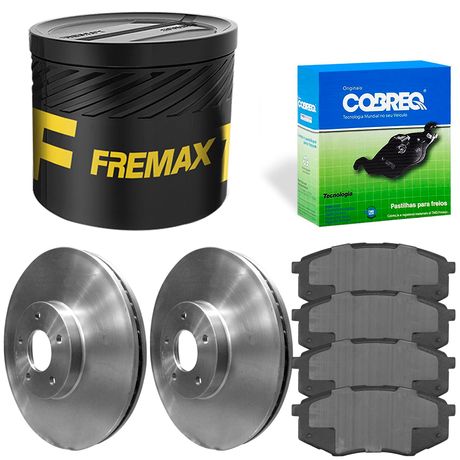 Kit Pastilha Disco Dianteiro Ventilado Creta 1 6 2 0 2017 2021 Cobreq Fremax
