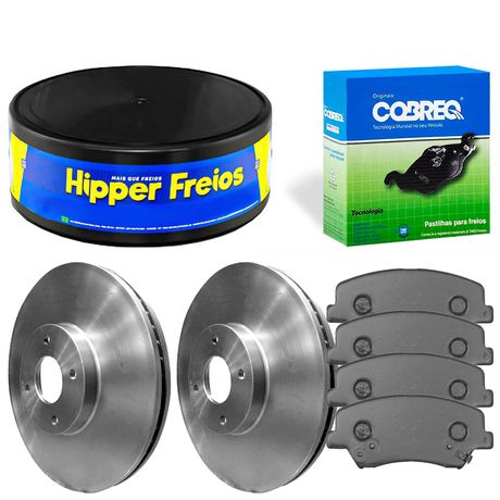 Kit Pastilha Disco Dianteiro Ventilado HB20 1 0 12V 2014 2019 Hipper Freios Cobreq