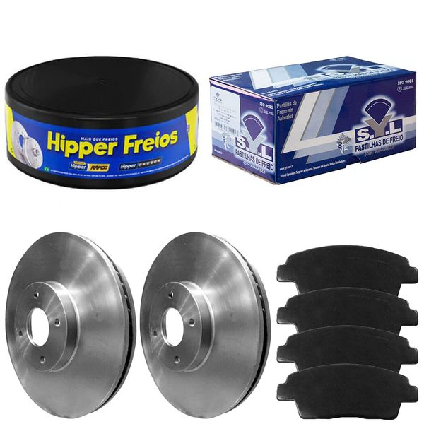 Kit Pastilha Disco Dianteiro Ventilado HB20 1 0 12V 2014 2019 Hipper Freios Syl
