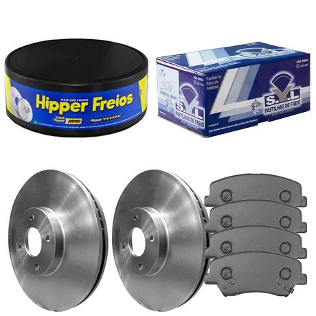 Kit Pastilha Disco Dianteiro Ventilado HB20 1 6 16V 2016 2019 Hipper Freios Fras Le