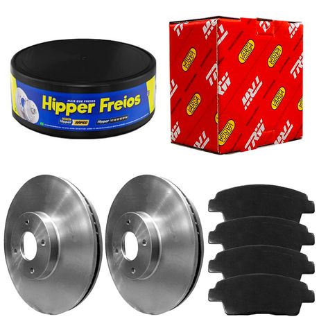 Kit Pastilha Disco Dianteiro Ventilado HB20 1 6 16V 2016 2019 Hipper Freios TRW