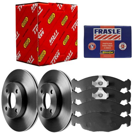 Kit Pastilha Disco Dianteiro Ventilado Prisma 1 0 1 4 2016 2019 Syl TRW