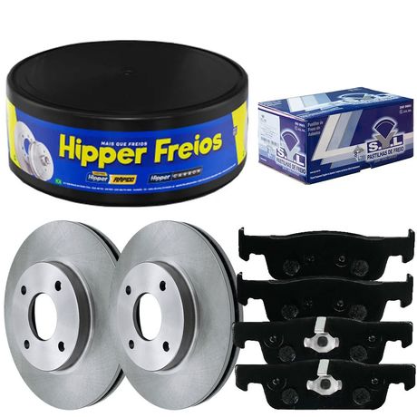 Kit Pastilha Disco Dianteiro Ventilado Sandero 1 0 1 6 2014 2020 Hipper Freios Syl