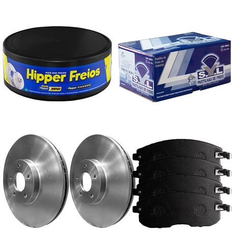 Kit Pastilha Disco Dianteiro Ventilado Sentra 2 0 2016 2020 Hipper Freios Fras Le