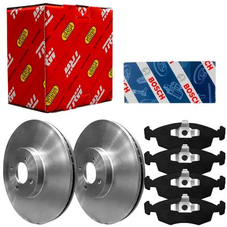 Kit Pastilha Disco Dianteiro Ventilado Strada 1 4 2016 2020 Bosch TRW