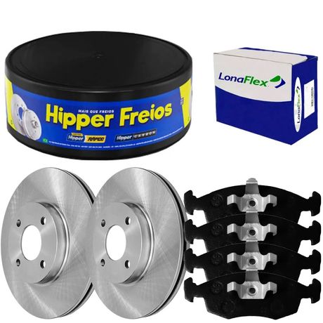 Kit Pastilha Disco Dianteiro Ventilado Strada 1 4 2016 2020 Cobreq Hipper Freios