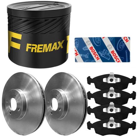 Kit Pastilha Disco Dianteiro Ventilado Strada 1 8 2016 2020 Bosch Fremax