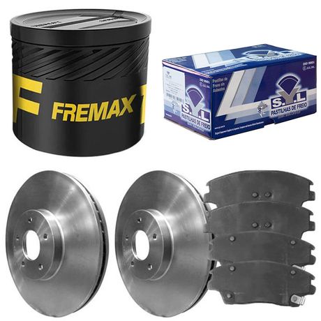 Kit Pastilha Disco Dianteiro Ventilado Tucson 1 6 16V 2016 2023 Fremax Cobreq