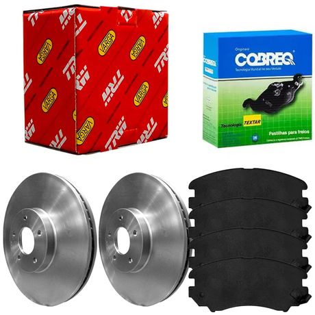 Kit Pastilha Disco Dianteiro Ventilado Tucson 2 0 2005 2010 Cobreq Hipper Freios