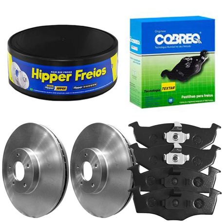 Kit Pastilha Disco Dianteiro Ventilado VW Fox 1 0 2004 2018 Teves Cobreq Hipper Freios