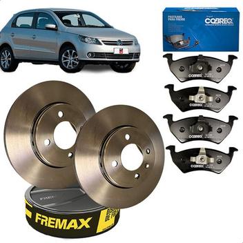 Kit Pastilha Disco Dianteiro Ventilado VW Gol G5 1 0 2008 2012 Cobreq Fremax