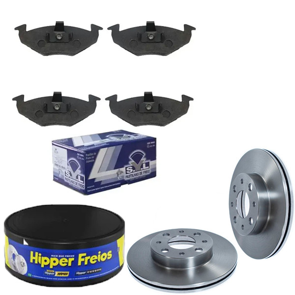 Kit Pastilha Disco Dianteiro Ventilado VW Gol G5 1 0 2008 2012 Cobreq Hipper Freios