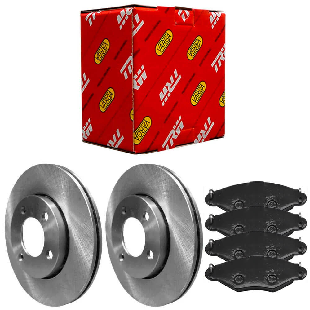 Kit Pastilha Disco Freio 207 2008 2015 Dianteiro Ventilado Bosch TRW