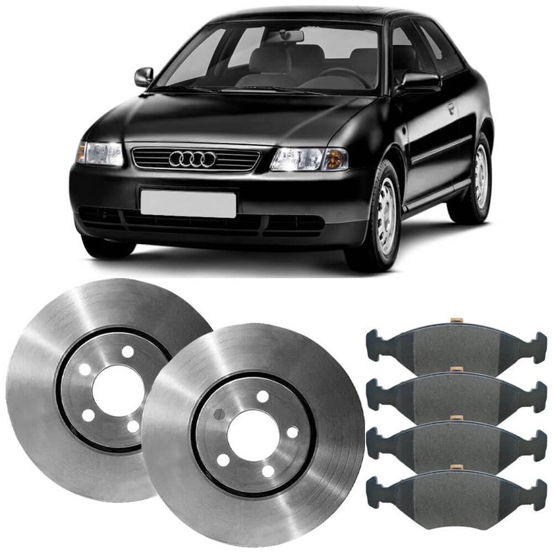 Kit Pastilha Disco Freio Audi A3 1 8 97 2006 Dianteiro