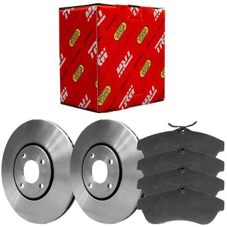 Kit Pastilha Disco Freio C3 2003 2022 Dianteiro Ventilado Girling TRW