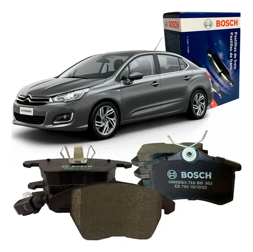 Kit Pastilha Disco Freio C4 Lounge 2 0 2014 2016 Dianteiro Bosch Frasle Fras-le
