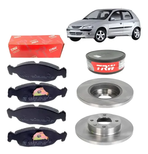 Kit Pastilha Disco Freio Chevrolet Celta 2000 2002 Dianteiro Solido TRW
