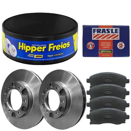 Kit Pastilha Disco Freio Chevrolet D20 94 96 Dianteira Ventilado Bendix Frasle Fras-le