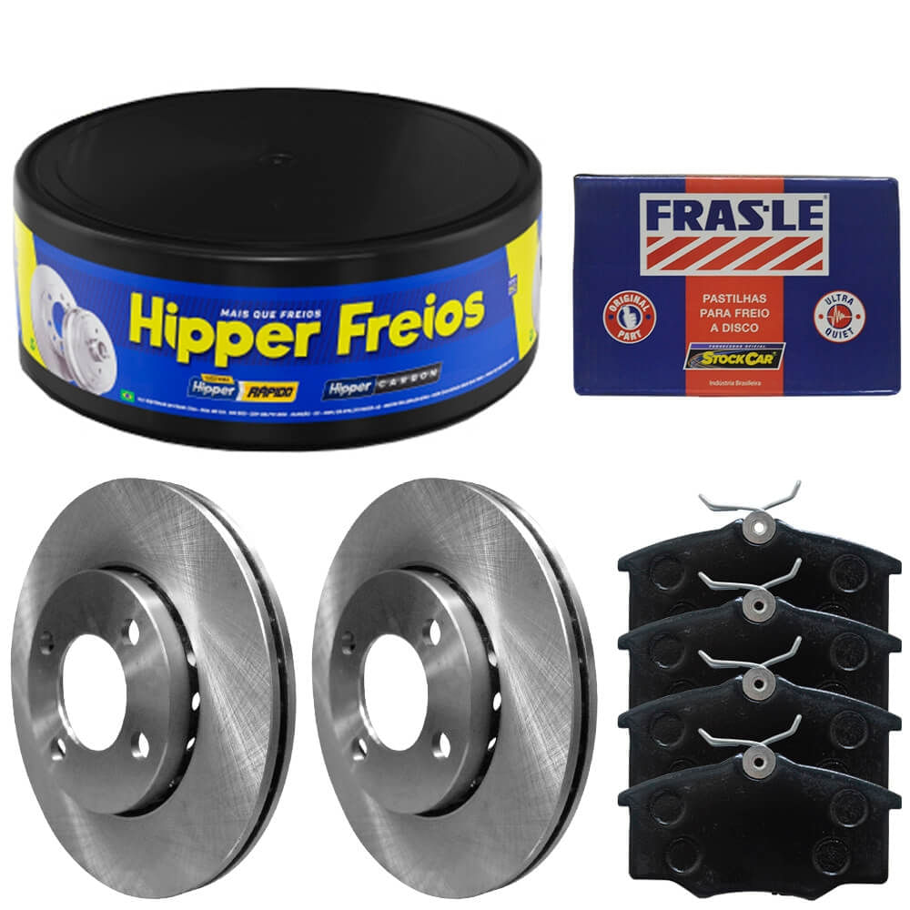 Kit Pastilha Disco Freio Citroën C3 1 6 16V 2002 2017 Dianteiro Girling Frasle Fras-le