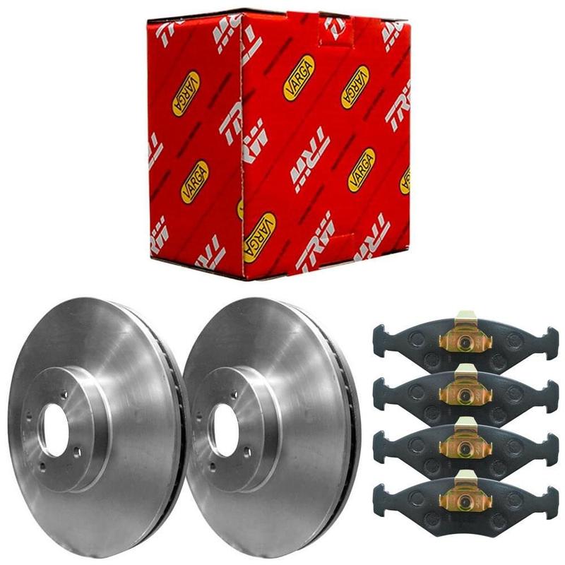 Kit Pastilha Disco Freio Fiat Siena 98 2005 Dianteiro Ventilado TRW
