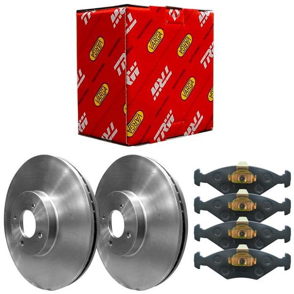 Kit Pastilha Disco Freio Fiat Strada 1 4 2009 2015 Dianteira Ventilado TRW