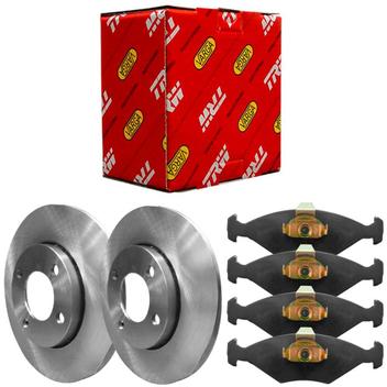 Kit Pastilha Disco Freio Fiat Uno 87 2003 Dianteiro Solido TRW