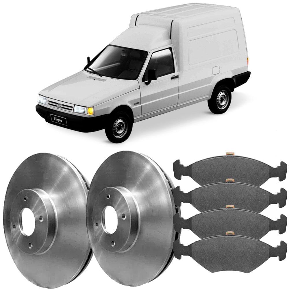Kit Pastilha Disco Freio Fiat Uno Fiorino 1994 2013 Dianteira Ventilado Teves TRW