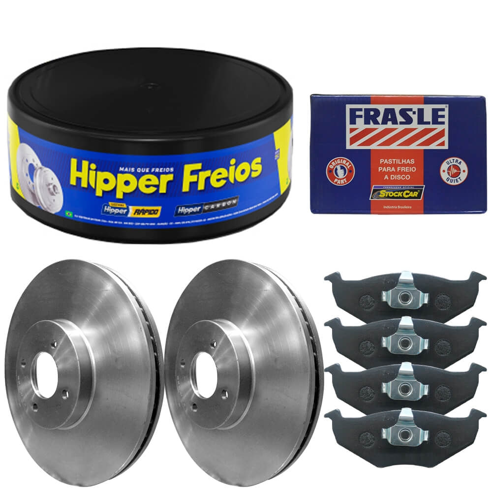 Kit Pastilha Disco Freio Focus 2004 2007 Dianteiro Ventilado