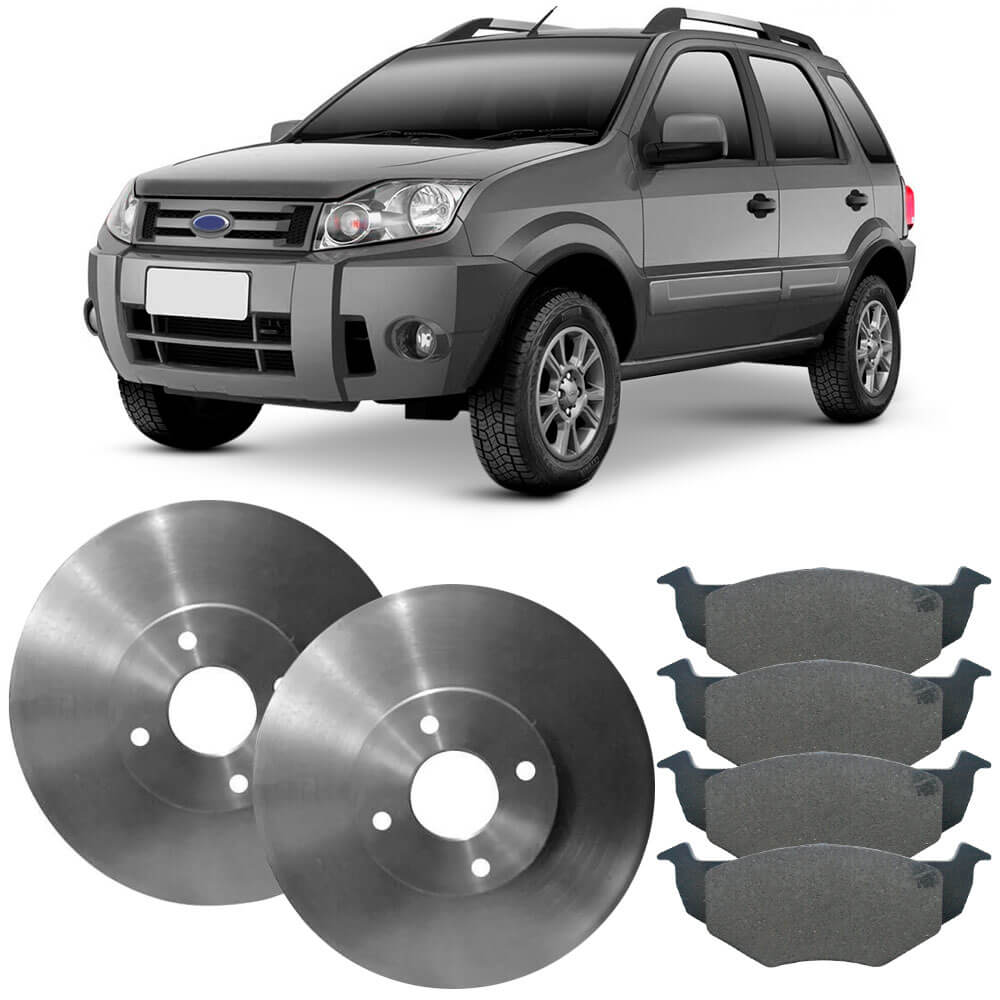 Kit Pastilha Disco Freio Ford Ecosport 2009 2012 Dianteiro Ventilado TRW