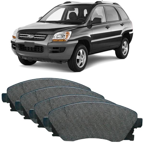 Kit Pastilha Disco Freio Kia Sportage 2005 2010 Dianteiro Akebono Frasle Fras-le