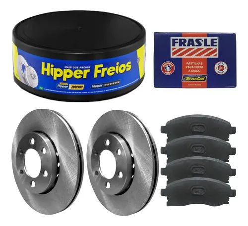 Kit Pastilha Disco Freio Pajero Full 2002 2006 Dianteiro Sumitomo Frasle Fras-le