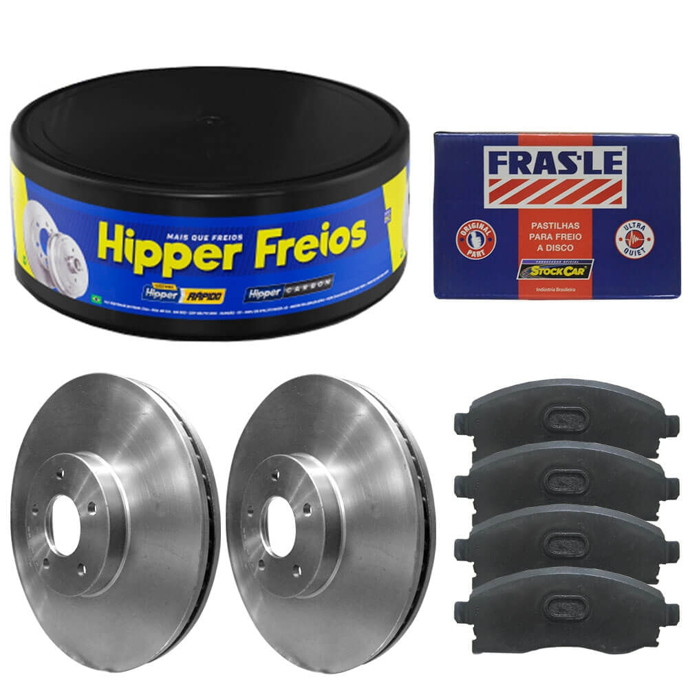 Kit Pastilha Disco Freio Passat 2014 2016 Dianteiro Frasle Fras-le