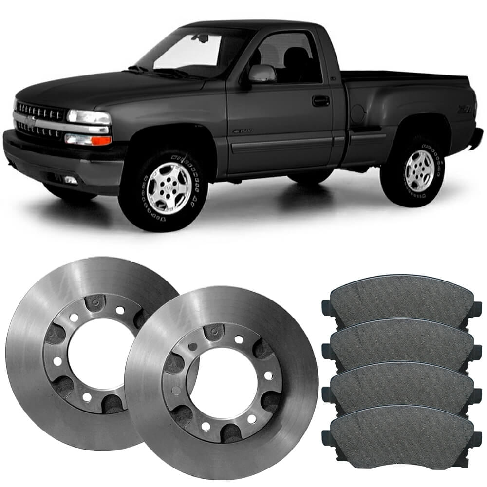 Kit Pastilha Disco Freio Silverado 97 99 Dianteira Ventilado Bendix Frasle Fras-le