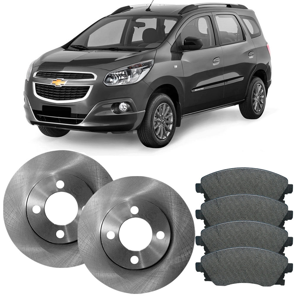 Kit Pastilha Disco Freio Spin 2013 2016 Dianteiro Ventilado Kdoc Frasle Fras-le