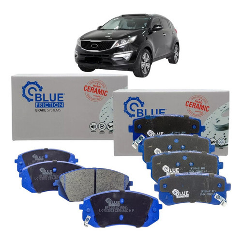 Kit Pastilha Disco Freio Sportage 4X4 2011 2016 Dianteiro Frasle Fras-le