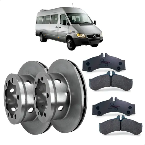 Kit Pastilha Disco Freio Sprinter 413 2006 2012 Traseiro Perrot Frasle Fras-le