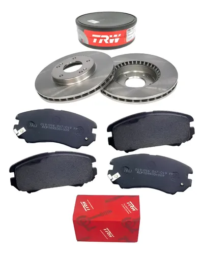 Kit Pastilha Disco Freio Tucson 20 16V 2006 2011 Dianteiro Ventilado TRW