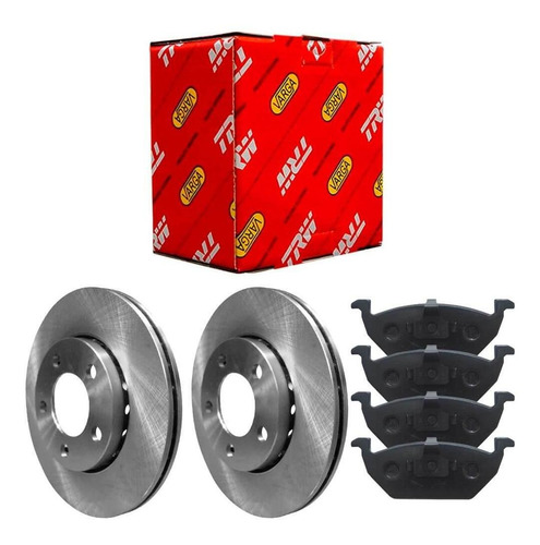 Kit Pastilha Disco Freio VW Fox 2003 2017 Dianteiro Ventilado Teves TRW