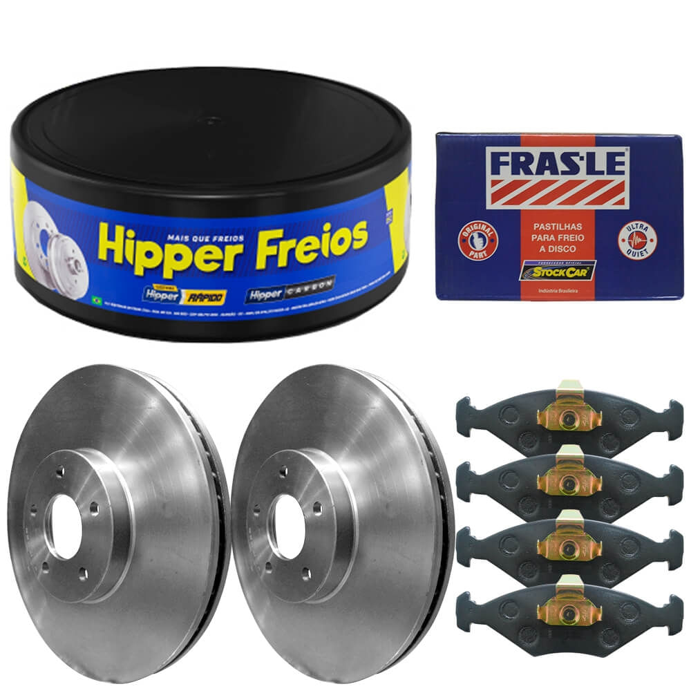 Kit Pastilha Disco Golf 1 6 2 0 2003 2014 Dianteiro Teves Frasle Aro 16 Fras-le