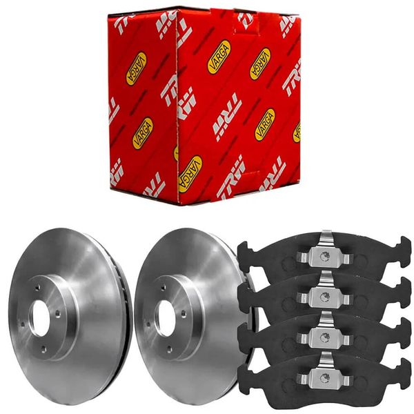 Kit Pastilha Disco Grand Siena 2012 2018 Dianteiro Ventilado TRW