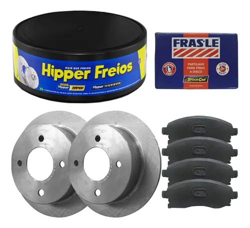 Kit Pastilha Disco Honda Fit 1 5 16V 2009 2014 Dianteiro Teves Frasle Fras-le