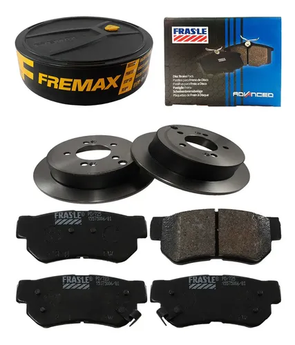 Kit Pastilha Disco Sportage 4X2 2005 2010 Traseiro Akebono Frasle Fras-le