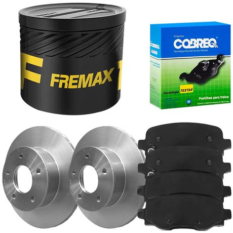 Kit Pastilha Disco Traseiro Solido Compass 2 0 2017 2021 Fremax Cobreq