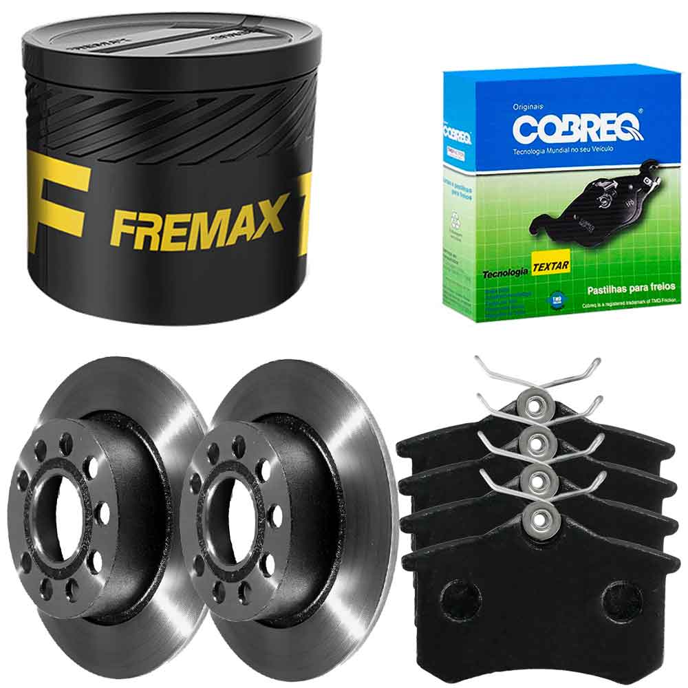 Kit Pastilha Disco Traseiro Solido Jetta 1 4 TSI 2018 2020 Fremax Cobreq