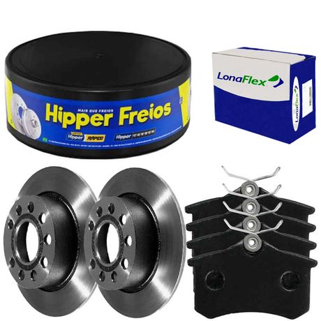 Kit Pastilha Disco Traseiro Solido Jetta 1 4 TSI 2018 2020 Hipper Freios Lonaflex