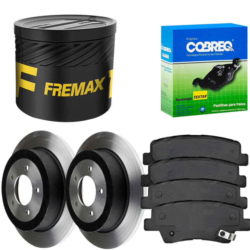 Kit Pastilha Disco Traseiro Solido Sportage 2 0 2016 2021 Fremax Cobreq