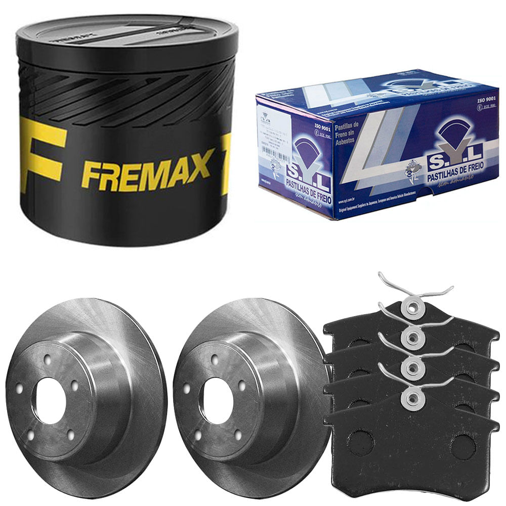 Kit Pastilha Disco Traseiro Solido VW T Cross TSI 2019 2023 Fremax Syl