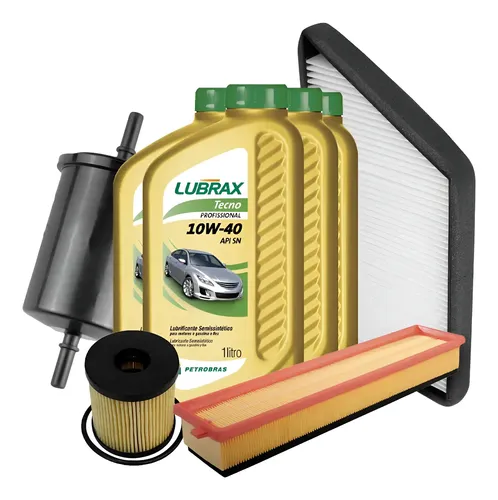 Kit Revisao Óleo 10W40 Lubrax Filtros Wega 207 1 6 16V Flex 2008 2013