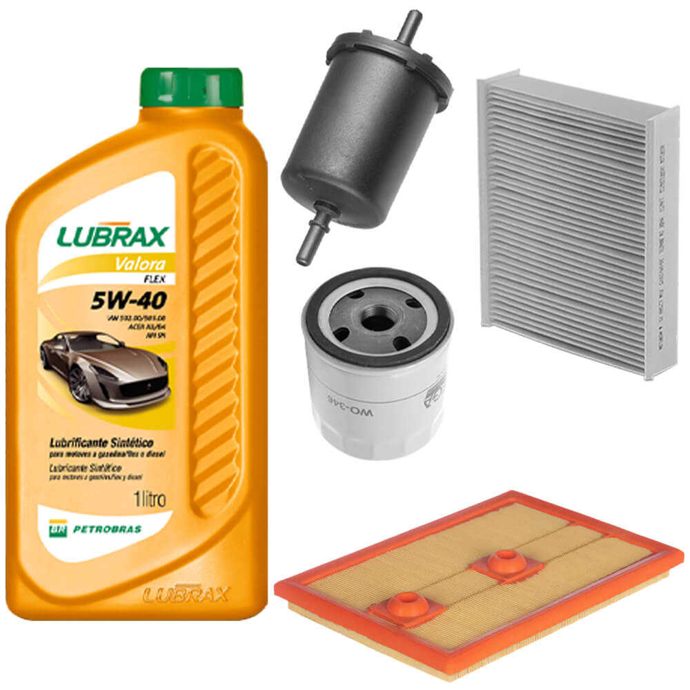 Kit Revisao Óleo 5W40 Lubrax Filtros Wega T Cross 1 4 16V Flex 2019 2022