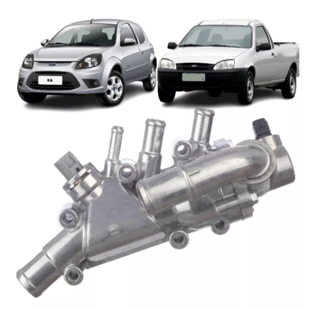 Kit Valvula Termostatica Carcaca Ford Courier Ka 2004 2008